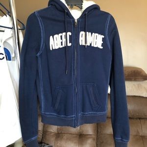 Navy blue Abercrombie zip up hoodie